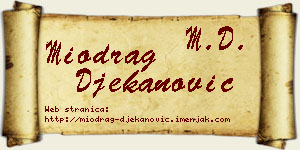 Miodrag Đekanović vizit kartica
